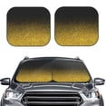 thumbnail image 1 of Picia Gold Glitter Gradient 2 Piece Car Windshield Sun Shade Foldable | Foldable Sun Shield for Front Window Blocks UV Rays and Keeps Your Vehicle Cool-Small, 1 of 7