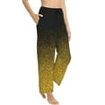 thumbnail image 1 of Picia Gold Glitter Gradient Womens Soft Woven Cotton Elastic Waistband Sleep Pajama Pant Lounge Sleep Pant With Pockets And Drawstring-Small, 1 of 9