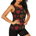 thumbnail image 1 of Picia Gold Glitter Heart Pattern Women's Workout Tank Top,Breathable Activewear,Slim Fit Athletic Top,Versatile Workout Moisture-wicking top-Large, 1 of 9