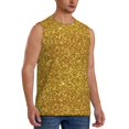 thumbnail image 1 of Picia Gold Glitter mens Cotton Tank Undershirts , Moisture-wicking Ribbed Tanks, Lightweight Cotton Tank Undershirts-Medium, 1 of 8