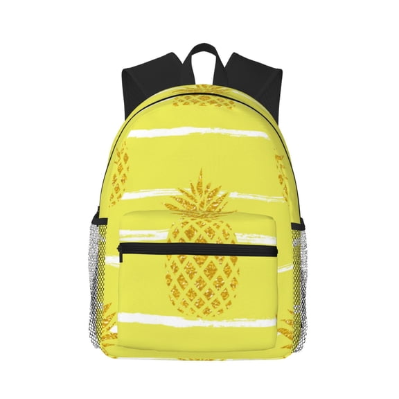 Picia Gold Pineapple Large Capacity Backpack Classic Style Backpack Casual Backpack Water-Resistant School Work Travel Outdoor Backpack