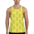 thumbnail image 1 of Picia Gold Pineapple Printed Men’s Performance Tank, Men's Workout Tank Top Moisture-Wicking Tank Top Muscle tee, Breathable Workout Shirt-XX-Large, 1 of 7