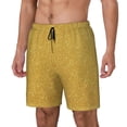 thumbnail image 1 of Picia Gold Shiny pattern Mens Swim Trunks with Compression Liner Stretch Beach Shorts Quick Dry with Zipper Pockets No-Chafing Board Shorts-, 1 of 9