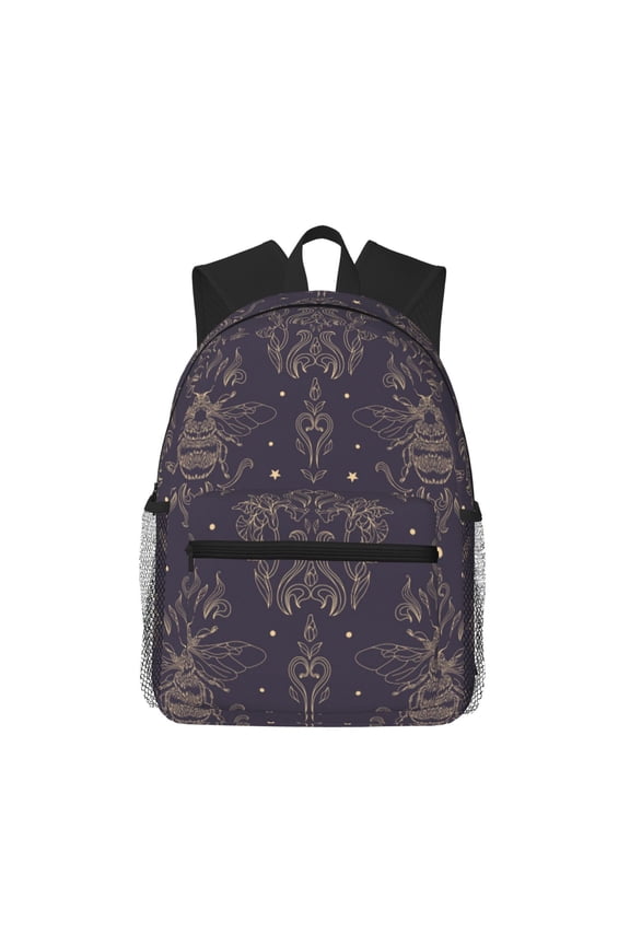 Golden Bumblebee Large Capacity Backpack Classic Style Backpack Casual Backpack Water-Resistant School Work Travel Outdoor Backpack