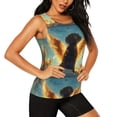 thumbnail image 1 of Picia Golden Cloud Winged Dog Pattern Women's Workout Tank Top,Breathable Activewear,Slim Fit Athletic Top,Versatile Workout Moisture-wicking top-Medium, 1 of 1