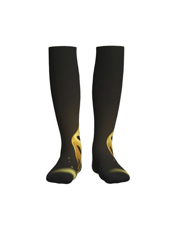Golden Dice Printed Sports Compression Socks - 15-20mmHg Graduated Compression, High-Performance Soft and Breathable Socks for Men and Women