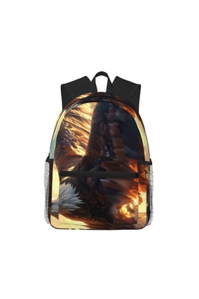 Golden Sky Bald Eagle Large Capacity Backpack Classic Style Backpack Casual Backpack Water-Resistant School Work Travel Outdoor Backpack