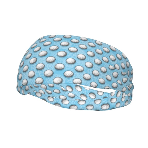 Picia Golf Balls 1 Print Mens Running Headband,Mens Sweatband Sports Headband for Running,Cycling,Basketball,Yoga,Fitness Workout