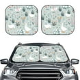 thumbnail image 1 of Picia Goose and Doodle Flowers 2 Piece Car Windshield Sun Shade Foldable | Foldable Sun Shield for Front Window Blocks UV Rays and Keeps Your Vehicle Cool-Small, 1 of 7