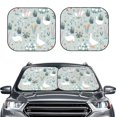 thumbnail image 1 of Picia Goose and Doodle Flowers 2 Piece Car Windshield Sun Shade Foldable | Foldable Sun Shield for Front Window Blocks UV Rays and Keeps Your Vehicle Cool-Large, 1 of 7