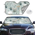 thumbnail image 1 of Picia Goose and Doodle Flowers Curved Windshield Sunshade Accordion Folding Style Auto Shade for Car Truck SUV Van Blocks UV Ray Sun Visor Protector -Small, 1 of 7