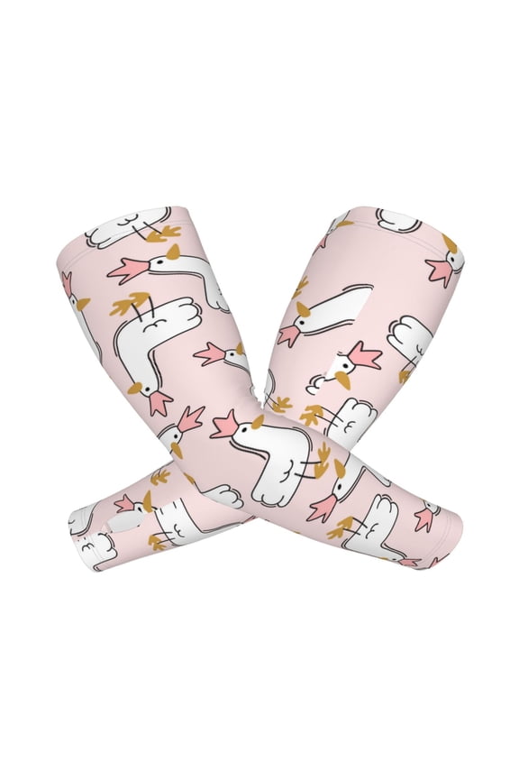 Goose Queen Arm Sleeves for Men and Women - Tattoo Cover Up UPF 50+ Cooling Sports Sleeve for Basketball Golf Football-One Size