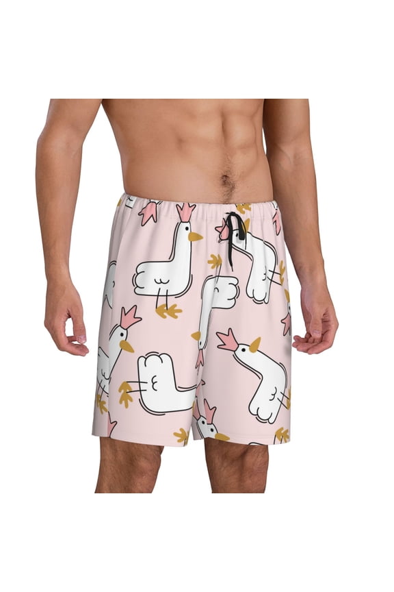 Goose Queen Pajama Shorts for Men, Men's Pajama Bottoms, Sleepwear,Short Pajama Pants-4X-Large