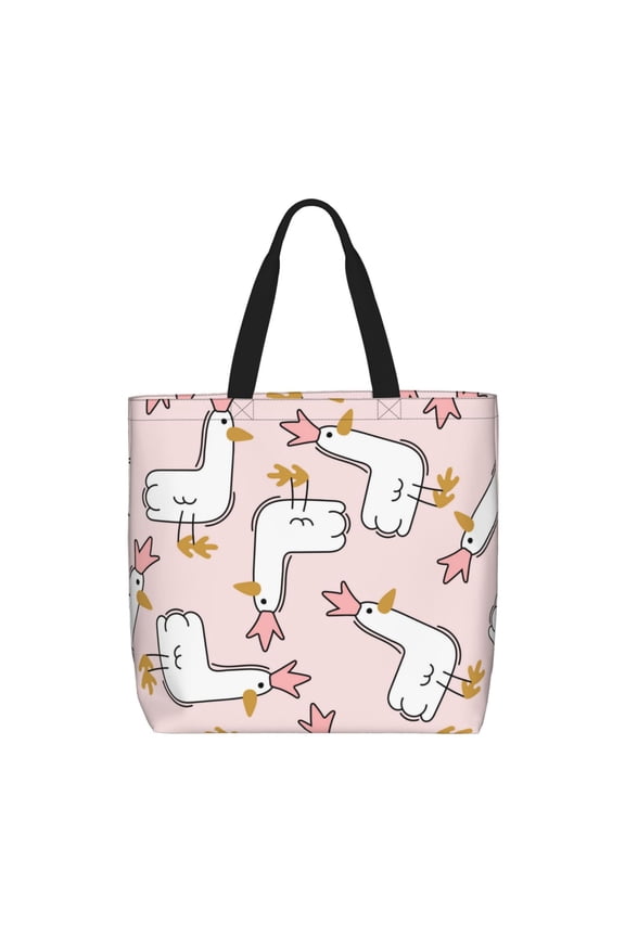 Goose Queen for Tote Bag for Women with Zipper, Gym Tote with Compartments, Laptop Work Tote Nurse Dance Yoga Bag for Sport, Travel