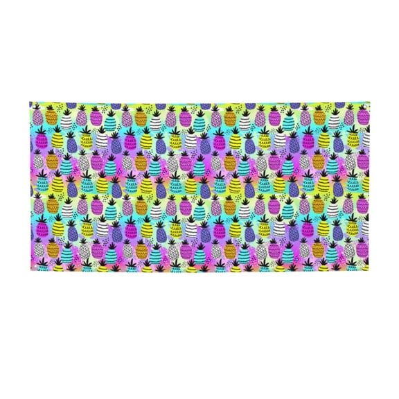 Picia Graffiti Pineapples Pattern Party Banner, Festive Decoration, Holiday Banner, Celebration Decor, Event Banner, Reusable Party Banner-Medium
