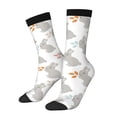 thumbnail image 1 of Picia Gray Rabbit Print Athletic Socks for Men & Women – Cushioned Moisture-Wicking Crew Socks for Sports, Running, and Training, Soft & Breathable Size 5-11, 1 of 6