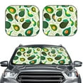 thumbnail image 1 of Picia Green Avocado 2 Piece Car Windshield Sun Shade Foldable | Foldable Sun Shield for Front Window Blocks UV Rays and Keeps Your Vehicle Cool-Small, 1 of 7