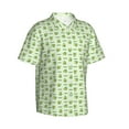 thumbnail image 1 of Picia Green Avocado Gentle Cotton Regular Fit Short Sleeve Casual Hawaiian Shirt for Men-Large, 1 of 9
