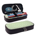 thumbnail image 1 of Picia Green Avocado Pattern Large Capacity PU Leather Pencil Case Organizer Pen Marker Holder Double Zipper Storage Bag Big Pencil Pouch for College Office, 1 of 6