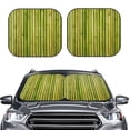 thumbnail image 1 of Picia Green Bamboo Fence 2 Piece Car Windshield Sun Shade Foldable | Foldable Sun Shield for Front Window Blocks UV Rays and Keeps Your Vehicle Cool-Medium, 1 of 7