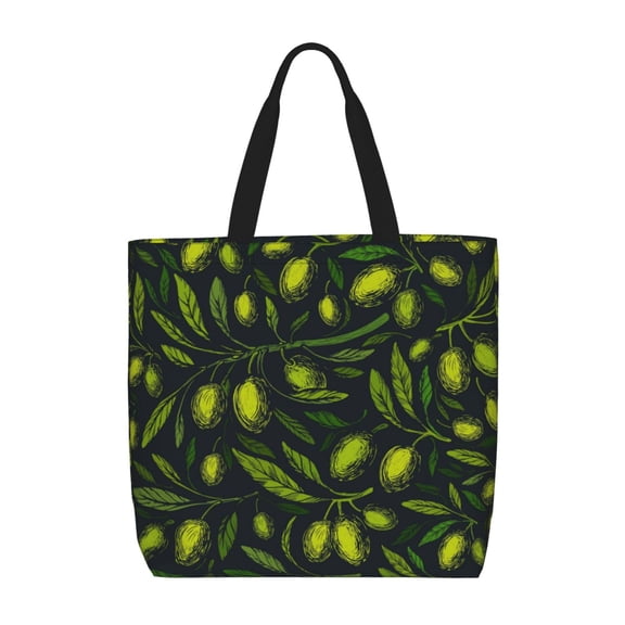 Picia Green Branch Olive for Tote Bag for Women with Zipper, Gym Tote with Compartments, Laptop Work Tote Nurse Dance Yoga Bag for Sport, Travel
