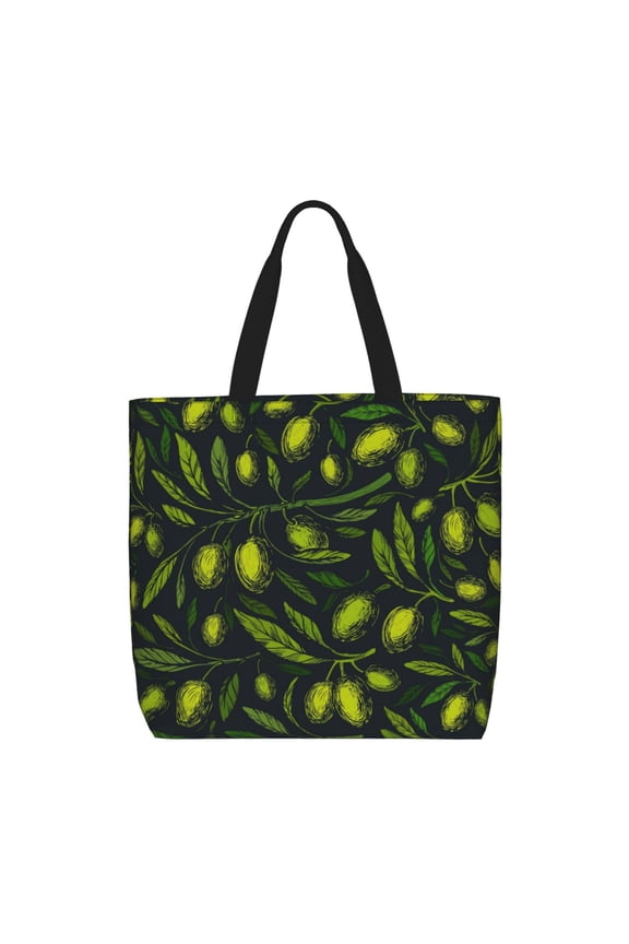 Green Branch Olive for Tote Bag for Women with Zipper, Gym Tote with Compartments, Laptop Work Tote Nurse Dance Yoga Bag for Sport, Travel