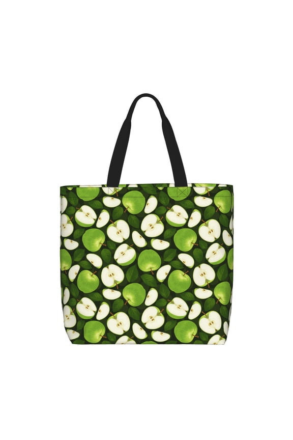 Green Fruit for Tote Bag for Women with Zipper, Gym Tote with Compartments, Laptop Work Tote Nurse Dance Yoga Bag for Sport, Travel