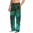 thumbnail image 1 of Picia Green Gold Glitter Mens Soft Woven Cotton Elastic Waistband Sleep Pajama Pant Lounge Sleep Pant With Pockets And Drawstring-XX-Large, 1 of 9