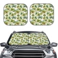 thumbnail image 1 of Picia Green Hawaii Palms 2 Piece Car Windshield Sun Shade Foldable | Foldable Sun Shield for Front Window Blocks UV Rays and Keeps Your Vehicle Cool-, 1 of 7