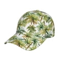 thumbnail image 1 of Picia Green Hawaii Palms pattern Trucker Low Profile Hat Men Women Baseball Cap Dad Hat Adjustable Unconstructed Plain Cap, 1 of 9