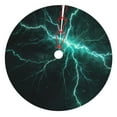 thumbnail image 1 of Picia Green Lightning Flash Print Christmas Tree Skirt , Christmas Tree Skirt Ornaments for Merry Christmas Holiday Party Decorations Indoor Outdoor-30", 1 of 7
