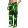 thumbnail image 1 of Picia Green Lightning Mens Soft Woven Cotton Elastic Waistband Sleep Pajama Pant Lounge Sleep Pant With Pockets And Drawstring-Small, 1 of 9