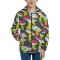 thumbnail image 1 of Picia Green Mushroom for Boys Fashion Full-zip Hoodies & Sweatshirts with Kangaroo Pocket,Zip-up Hooded Sweatshirt for Kid, Moisture Wicking & Breathable-Small, 1 of 6