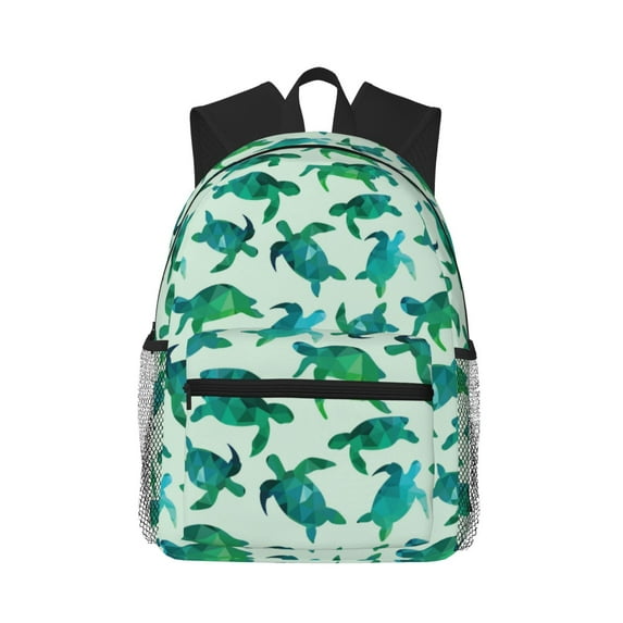 Picia Green Sea Turtle Large Capacity Backpack Classic Style Backpack Casual Backpack Water-Resistant School Work Travel Outdoor Backpack