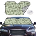 thumbnail image 1 of Picia Green Snake Curved Windshield Sunshade Accordion Folding Style Auto Shade for Car Truck SUV Van Blocks UV Ray Sun Visor Protector -Small, 1 of 7