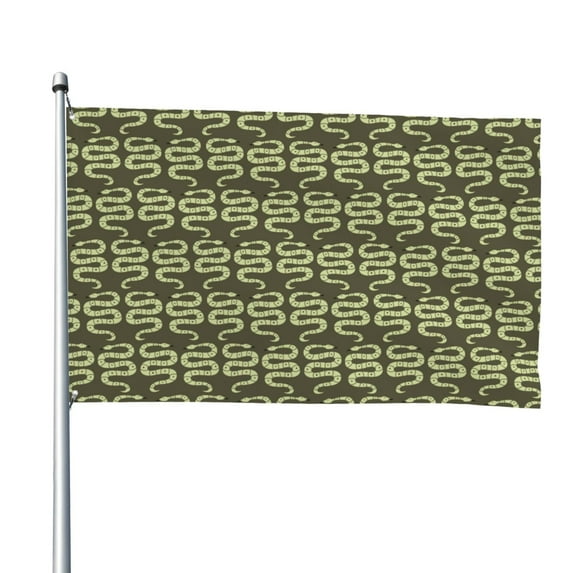 Picia Green Snake Printed Flag ,Green Snake Pattern Garden Flag Vertical Double,Yard Lawn Outdoor Decor 48x72"