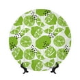 thumbnail image 1 of Picia Green Various Lemons Pattern Bone China Decorative Plate – Wall Decor with Stand and Adhesive, Elegant Ornament for Living Room, Office, or Entryway-6in, 1 of 6