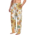 thumbnail image 1 of Picia Groovy Hippie Flower Mushrooms Mens Soft Woven Cotton Elastic Waistband Sleep Pajama Pant Lounge Sleep Pant With Pockets And Drawstring-Medium, 1 of 9