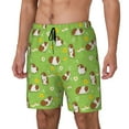 thumbnail image 1 of Picia Guinea Pigs pattern Mens Swim Trunks with Compression Liner Stretch Beach Shorts Quick Dry with Zipper Pockets No-Chafing Board Shorts-Small, 1 of 9