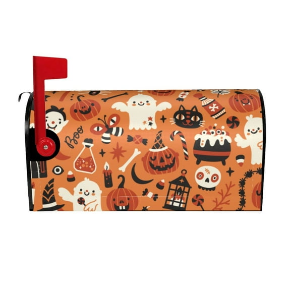 Picia Halloween 2 Magnetic Mailbox Cover Standard Size-25.5x21 in