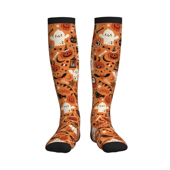 Picia Halloween 2 Printed Sports Compression Socks - 15-20mmHg Graduated Compression, High-Performance Soft and Breathable Socks for Men and Women