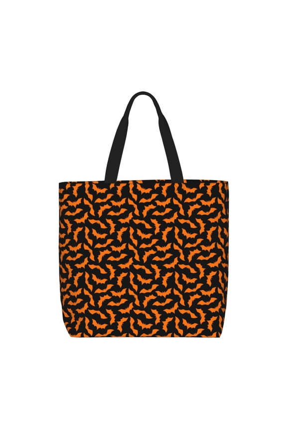 Halloween Bat for Tote Bag for Women with Zipper, Gym Tote with Compartments, Laptop Work Tote Nurse Dance Yoga Bag for Sport, Travel