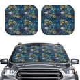thumbnail image 1 of Picia Halloween Elements 2 Piece Car Windshield Sun Shade Foldable | Foldable Sun Shield for Front Window Blocks UV Rays and Keeps Your Vehicle Cool-, 1 of 7