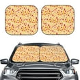 thumbnail image 1 of Picia Halloween Elements 2 Piece Car Windshield Sun Shade Foldable | Foldable Sun Shield for Front Window Blocks UV Rays and Keeps Your Vehicle Cool-Large, 1 of 7