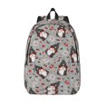 thumbnail image 1 of Picia Halloween Gnome Printed Canvas Daypack - Stylish and Durable Vintage Compact Backpack - Class, Work, Travel, or Laptop Bookbag,Organized Compartments-Small, 1 of 6