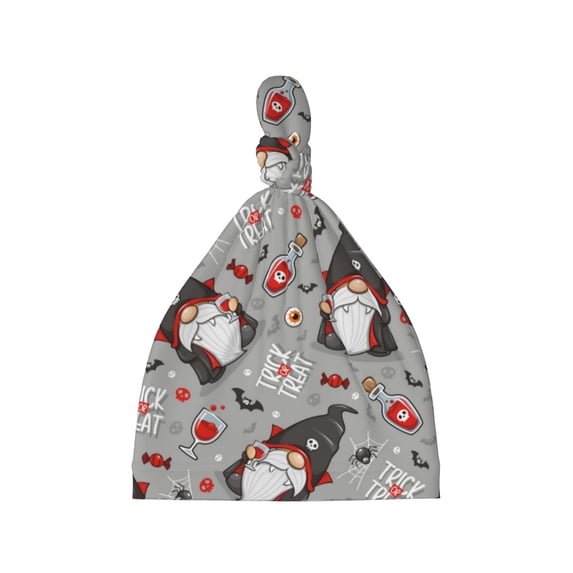 Picia Halloween Gnome Printed Preemie Hats for Baby Girls Cotton Premature Knot Hats Newborn Hospital Cap Warm Knot Beanie Nicu for Preemie Girls and Boys