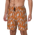 thumbnail image 1 of Picia Halloween Mummy pattern Mens Swim Trunks with Compression Liner Stretch Beach Shorts Quick Dry with Zipper Pockets No-Chafing Board Shorts-Small, 1 of 9