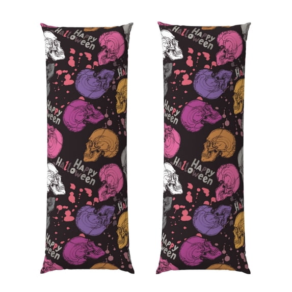 Picia Halloween Skeleton Body Pillow Cover - Super Soft Microfiber 20x54 Body Pillow Case - Envelope Closure, Wrinkle, Stain Resistant Body Pillow Cover,Elegant Bedding