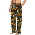 thumbnail image 1 of Picia Halloween Skull Mens Soft Woven Cotton Elastic Waistband Sleep Pajama Pant Lounge Sleep Pant With Pockets And Drawstring-Small, 1 of 9