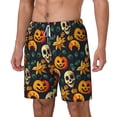 thumbnail image 1 of Picia Halloween Skull pattern Mens Swim Trunks with Compression Liner Stretch Beach Shorts Quick Dry with Zipper Pockets No-Chafing Board Shorts-3X-Large, 1 of 9
